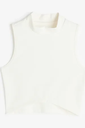 H&M Kurzes Sportshirt aus DryMove - Weiß - Sportswear