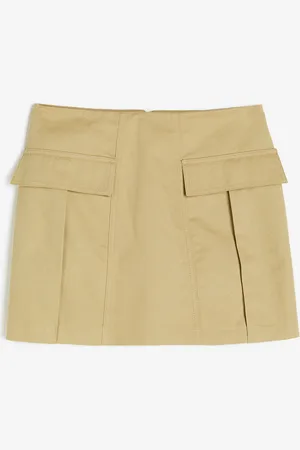 H&M Mini-Cargorock aus Leinenmix - Grün - Damen