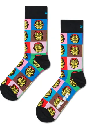 Happy Socks Schwarze MARVEL™ Iron Man Socken im Crew-Stil