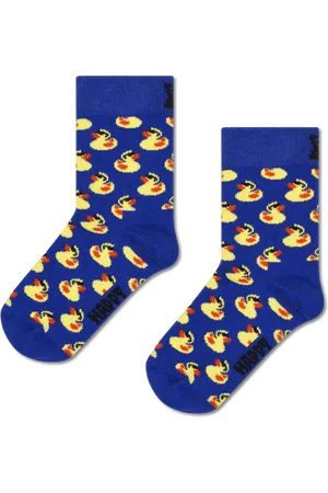 Happy Socks Marineblaue Kinder Rubberduck Crew Socken