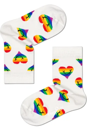 Happy Socks Bio-Baumwollsocken für Kinder: Pride Smiling Heart |