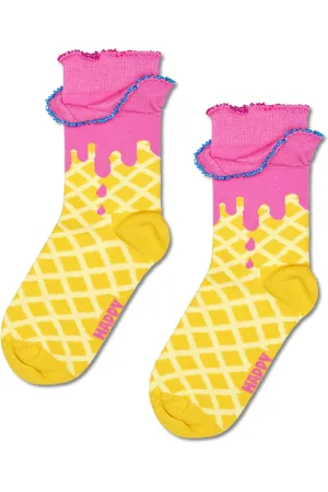 Happy Socks Kids Gelb Ice Cream Crew Socke