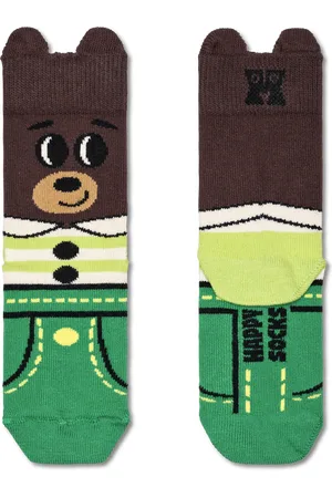 Happy Socks Brauner Bär Crew Socken