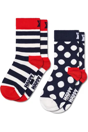 Happy Socks 2er Pack Kinder Stripe Crew Socken