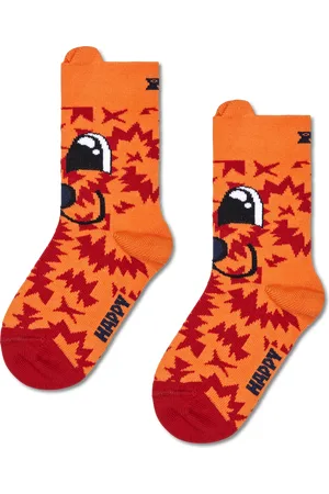 Happy Socks Kids Orange Fox Crew Socke
