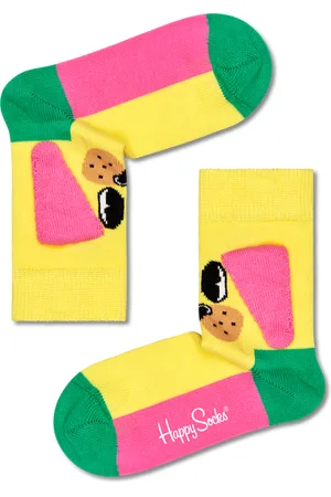 Happy Socks Gelb Kinder Doggo Crew Socken