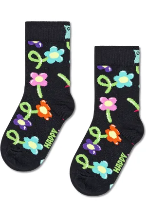 Happy Socks Kids Schwarz Balloon Flower Crew Socke