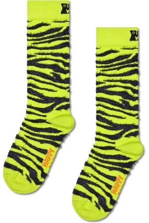 Happy Socks Kids Gelb Fluffy Zebra Knee High Sock