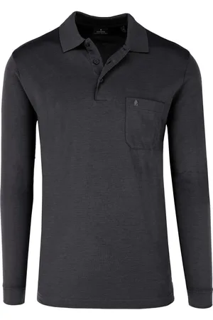 Ragman Regular Fit Longsleeve Poloshirt , Einfarbig