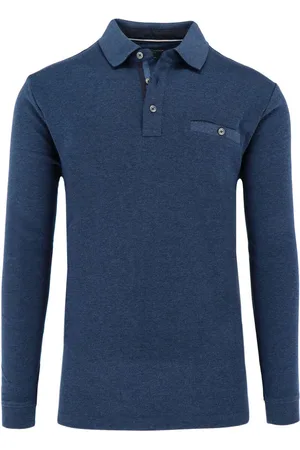 Casa Moda Longsleeve Poloshirt , Gemustert