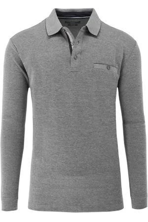 Casa Moda Longsleeve Poloshirt , Gemustert