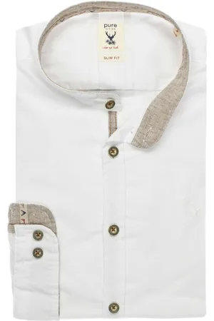 Pure Slim Fit Trachtenhemd , Einfarbig