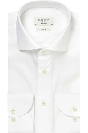 Profuomo Sky Blue Travel Slim Fit Hemd , Einfarbig