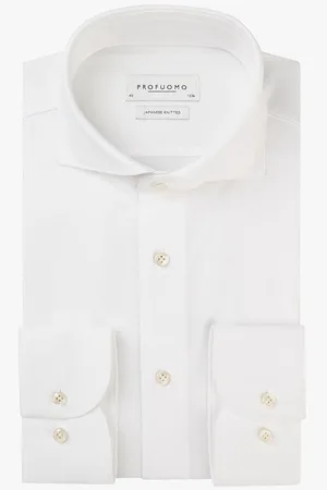 Profuomo Sky Blue Japan Slim Fit Jerseyhemd , Einfarbig