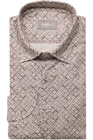 fakts Slim Fit Hemd , Gemustert