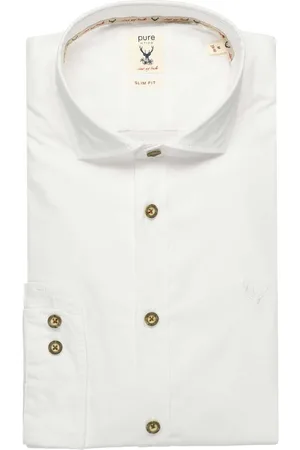 Pure Slim Fit Trachtenhemd , Einfarbig