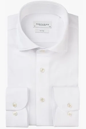 Profuomo Slim Fit Jerseyhemd , Einfarbig