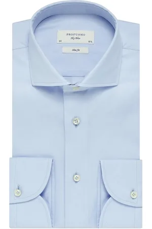 Profuomo Sky Blue Slim Fit Hemd , Einfarbig
