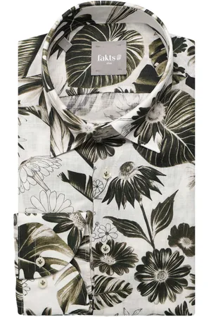 fakts Leisure Slim Fit Leinenhemd , Blumen