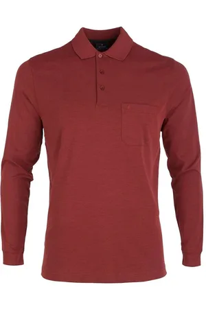 Ragman Regular Fit Longsleeve Poloshirt , Einfarbig