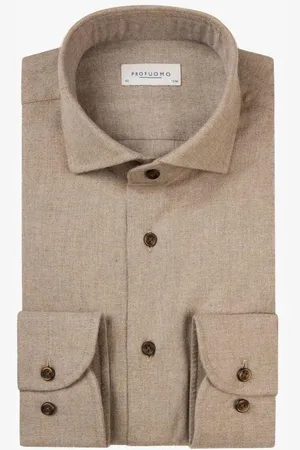 Profuomo Slim Fit Flanellhemd , Einfarbig