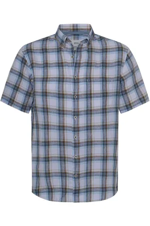 Brax Modern Fit Leinenhemd , Kariert