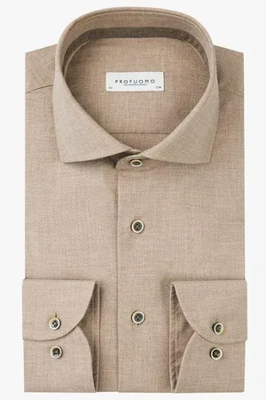 Profuomo Slim Fit Flanellhemd , Einfarbig
