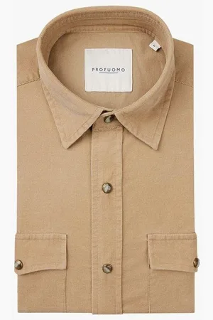 Profuomo Slim Fit Cordhemd , Einfarbig