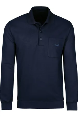 Trigema Classic Fit Longsleeve Poloshirt , Einfarbig