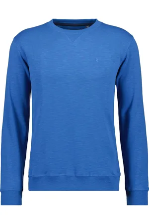 Ragman Regular Fit Sweatshirt RundhalsRoyal Blau, Einfarbig