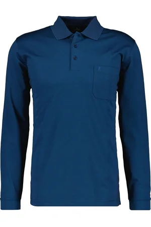 Ragman Regular Fit Longsleeve Poloshirt , Einfarbig