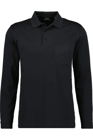 Ragman Regular Fit Longsleeve Poloshirt , Einfarbig
