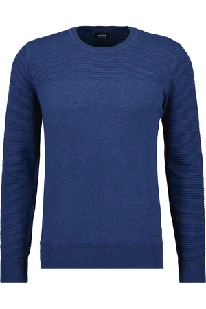 Ragman Regular Fit Strickpullover Rundhalsnachtblau, Einfarbig
