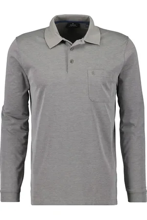 Ragman Regular Fit Longsleeve Poloshirt , Einfarbig