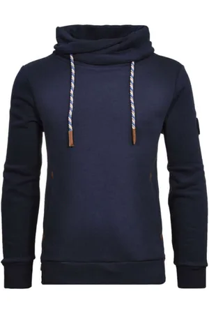 Ragman Regular Fit Sweatshirt Stehkragendunkelblau, Einfarbig