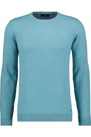 Ragman Regular Fit Strickpullover Rundhalsminze, Einfarbig