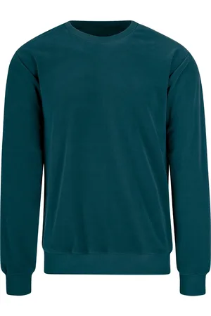 Trigema Classic Fit Sweatshirt Nickysaphir, Einfarbig