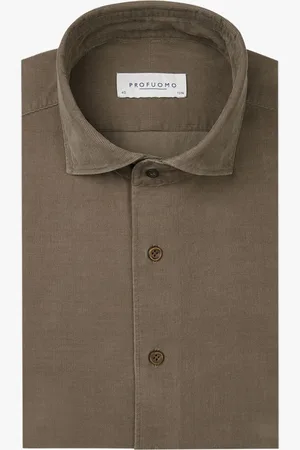 Profuomo Slim Fit Cordhemd , Einfarbig