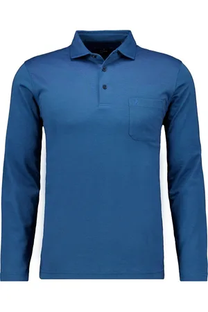 Ragman Soft Knit Regular Fit Longsleeve Poloshirt , Einfarbig