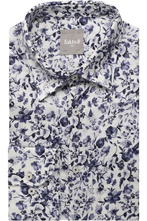 fakts Leisure Slim Fit Leinenhemd , Blumen
