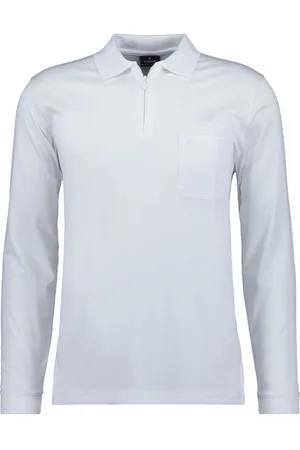 Ragman Modern Fit Longsleeve Poloshirt , Einfarbig