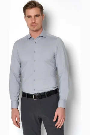 Pure Functional Slim Fit Jerseyhemd , Einfarbig