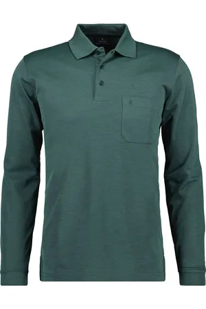 Ragman Regular Fit Longsleeve Poloshirt , Einfarbig