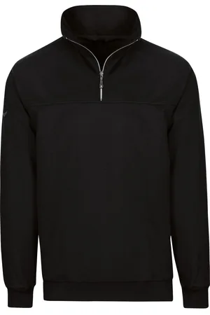 Trigema Comfort Fit Sweatshirt Zipschwarz, Einfarbig