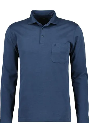 Ragman Soft Knit Regular Fit Longsleeve Poloshirt , Einfarbig