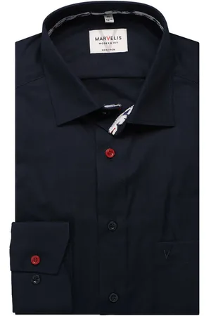 Marvelis Modern Fit Hemd , Einfarbig