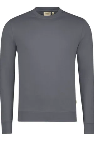 HAKRO Regular Fit Sweatshirt Rundhalsanthrazit, Einfarbig