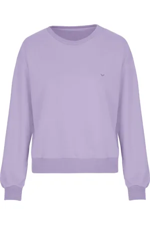 Trigema Relaxed Fit Sweatshirt Rundhalsflieder, Einfarbig