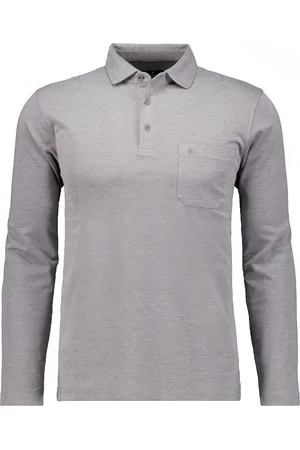Ragman Soft Knit Regular Fit Longsleeve Poloshirt , Einfarbig