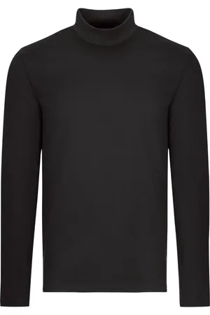 Trigema Comfort Fit Sweatshirt Stehkragenschwarz, Einfarbig